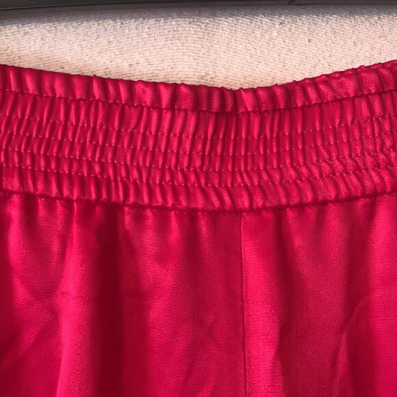 Zara womens XS pink barbie satin pants casual relax soft trousers modest cute - Picture 5 of 10